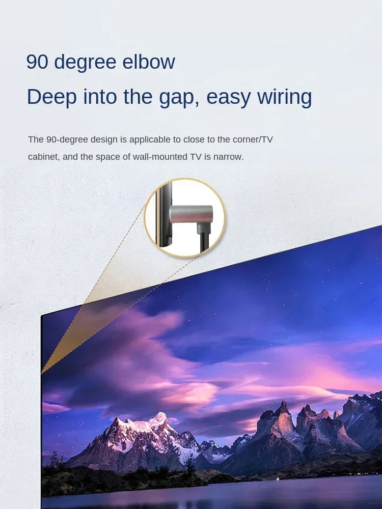 8K 90 degree HDMI 2.1V Cable Cord 8K 60Hz 4K 120Hz 48Gbps EARC ARC HDCP Ultra High Speed HDR for HD TV Laptop Projector PS4 PS5 image 5