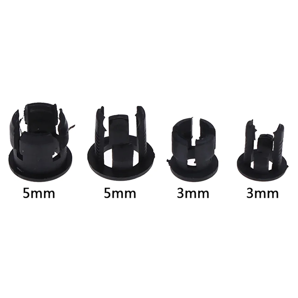 5mm LED Holder Socket Clip Bezel Light Emitting Diode Lamp Base Cover Plastic Display Mount Panel Blub Wire Prewired Cup Case