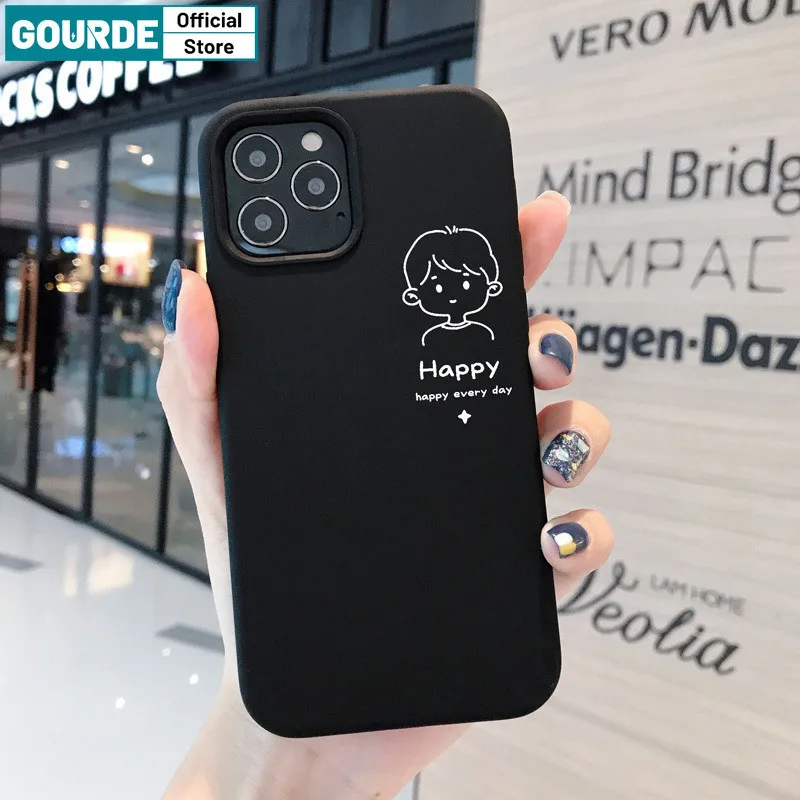 Gourde Cute Couple Casing Happy Boys Girls Pattern Phone Case for Iphone 15 14 12 13 11 Pro Max IP 7 8 Plus Iphon X XS XR Xs Max