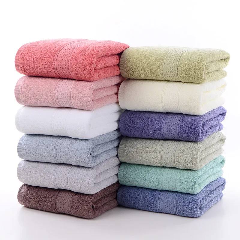 100% cotton face towel absorbent pure hand wash hair shower microfiber towel bathroom family hotel
