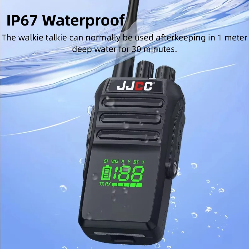 2 قطعة جهاز اتصال لاسلكي مقاوم للماء المهنية IP67 راديو Vhf Uhf 10 واط طويلة المدى اتجاهين راديو 199CH تخاطب لاسلكي Larga Distancia