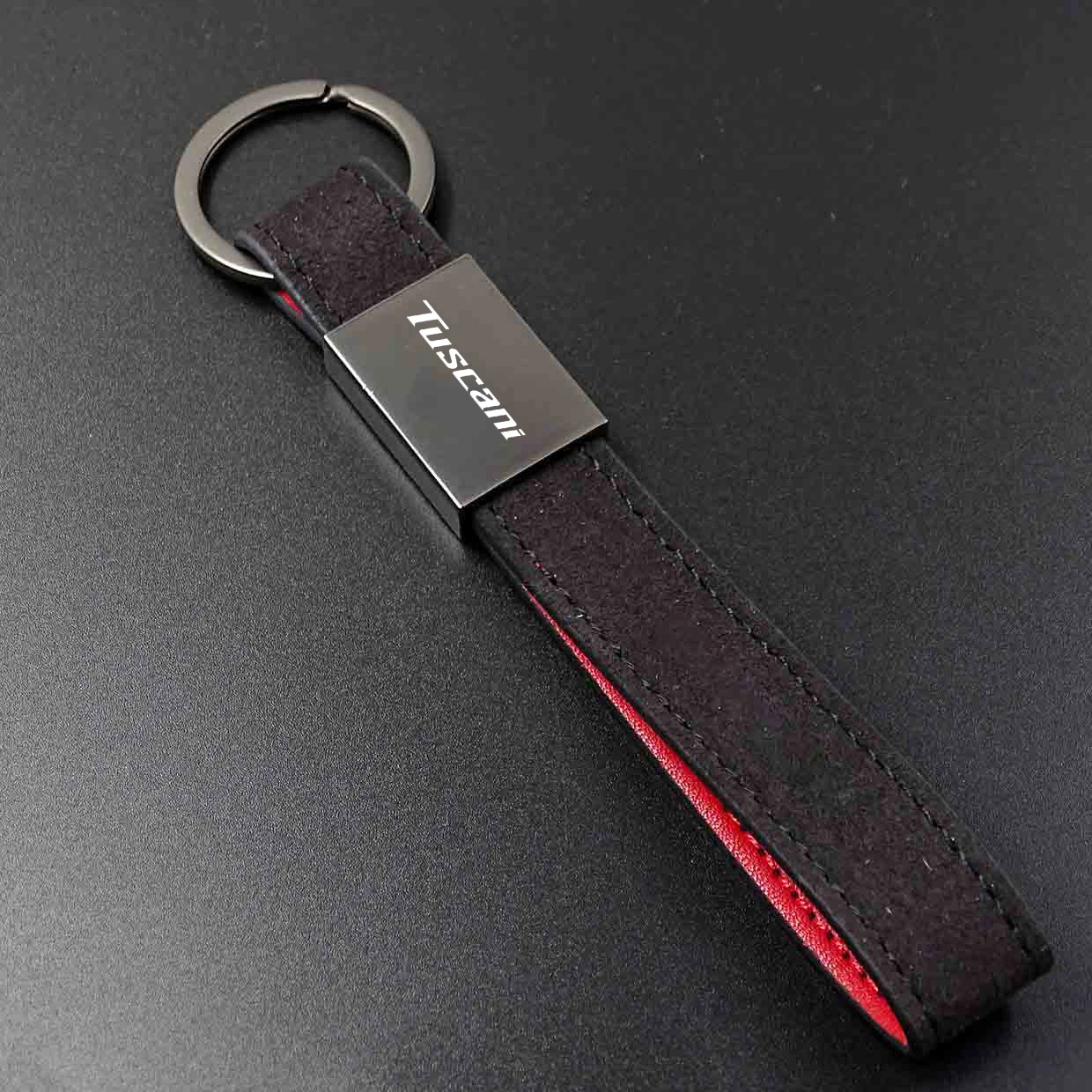 For Alcantara Leather Key Chain Italy Flag Car Embroidery Keyring For Hyundai Solaris Tuscani A Trois Volumes Solaris Saloon HCR