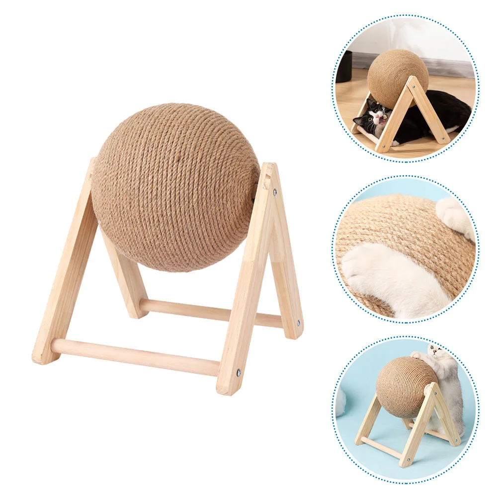 

Cat Scratching Toy Treadmill Play Kitten Scratcher Interactive Balls Toys for Cats Plaything Natural Sisal Shelf