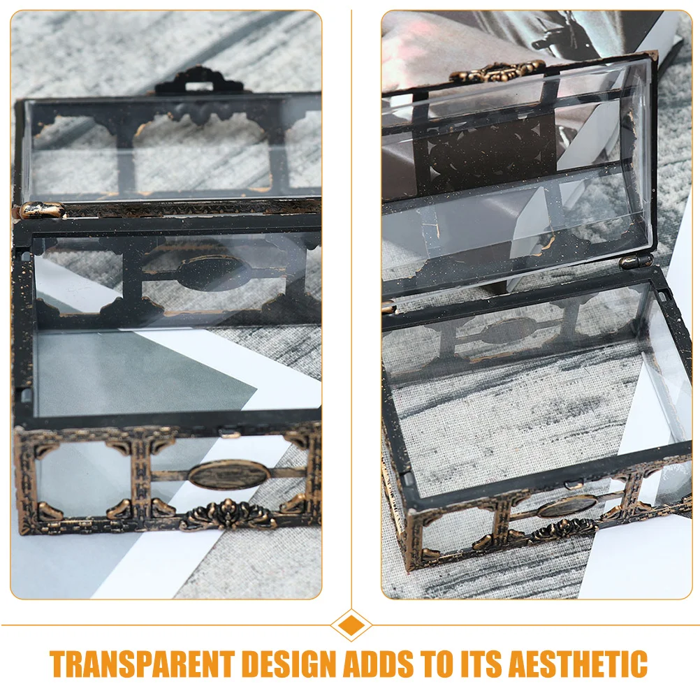 

2 шт., прозрачный пластиковый сундук с сокровищами, небольшой контейнер для хранения ювелирных изделий для пиратской вечеринки, подарок, контейнер на память