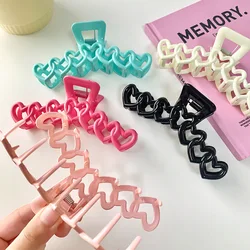 AISHG-Pinzas para el pelo de estilo francés para mujer, horquillas grandes de Color caramelo con forma de corazón acrílico, accesorios para el cabello para niña