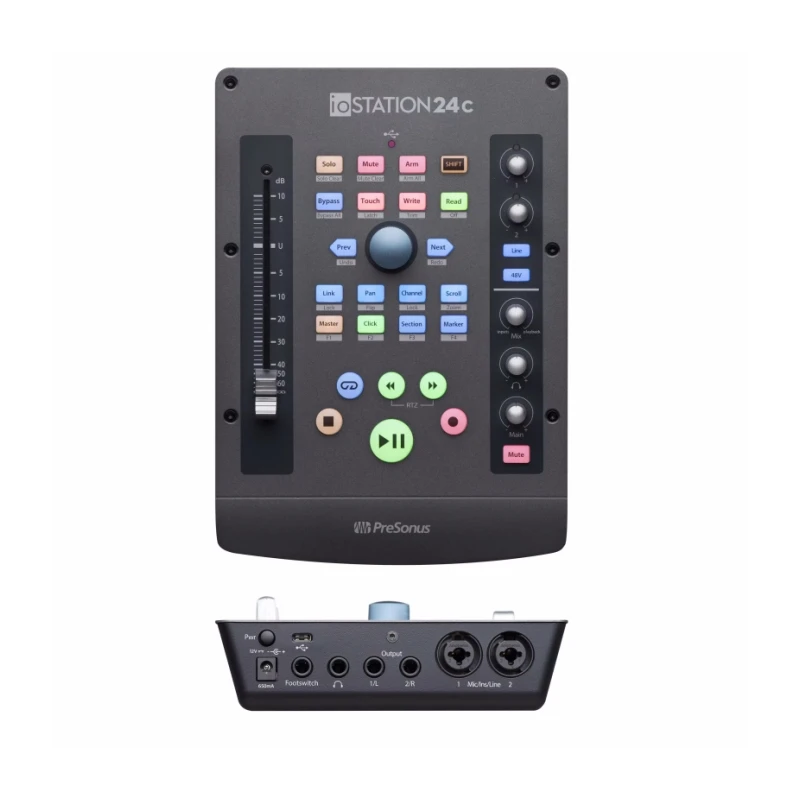 PreSonus ioStation 24c 2x2 USB-C™ compatible audio interface and production controller Audiophile-grade digital converters