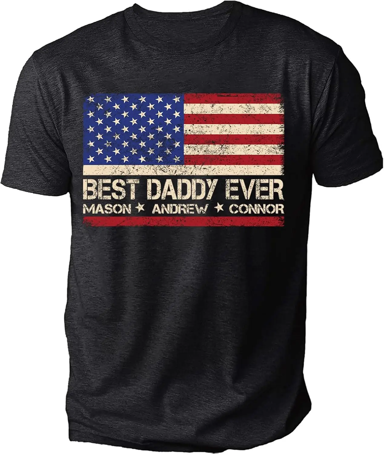 Personalized American Flag Daddy Shirt, Daddy Shirts for Men, Dad Shirts for Men, Dad Shirt with Kids Names