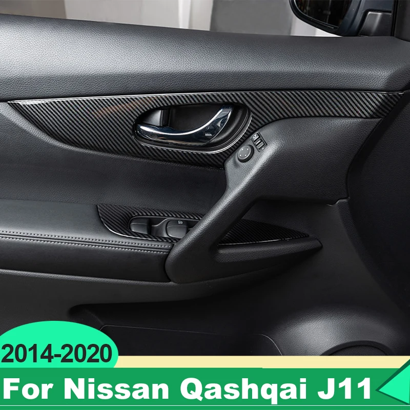For Nissan Qashqai J11 2014-2017 2018 2019 2020 Interior Door Handle Bowl Cover Trim Catch Frame Bezel Molding Garnish Surround