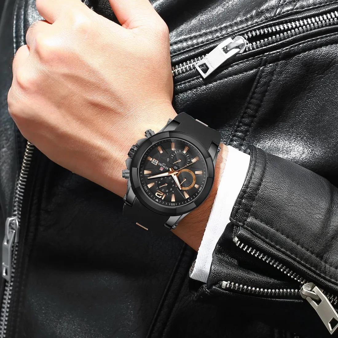 2023 New Fashion Mens Watches Silicone Top Brand Luxury Sports Chronograph Date Quartz Watch Men Luminous Relogio Masculino