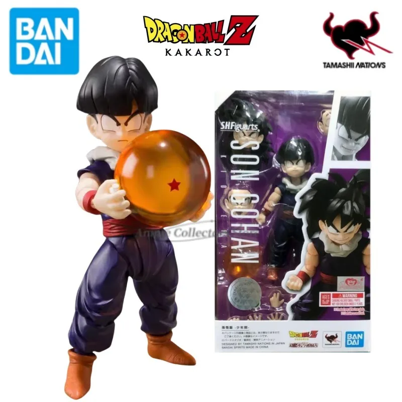 

In Stock 100%Original BANDAI S.H.Figuarts Dragon Ball Z SHF Son Gohan Child Action Figure PVC Boxed Toys Gift Collectible Model