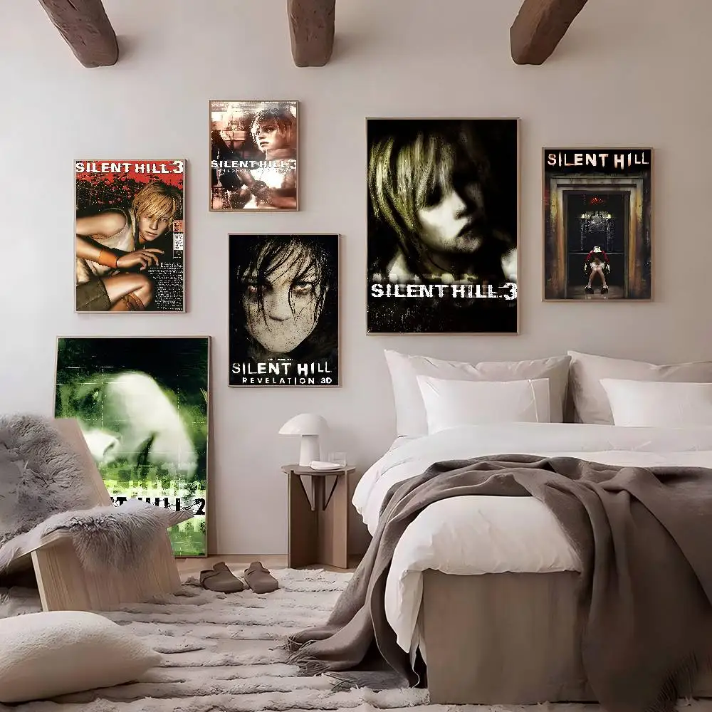 Thrilling Game S-Silent Hill Whitepaper Poster HD Quality Poster Wall Art Painting Study Room Wall Decor