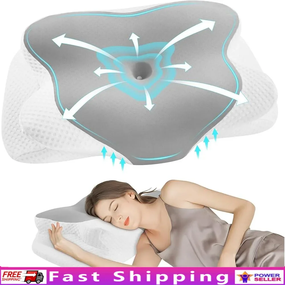 

Шейная подушка Контурная пена с эффектом памяти Эргономичная поддержка шеи Боковая спина Спатели живота Удобная подушка для сна с охлаждением