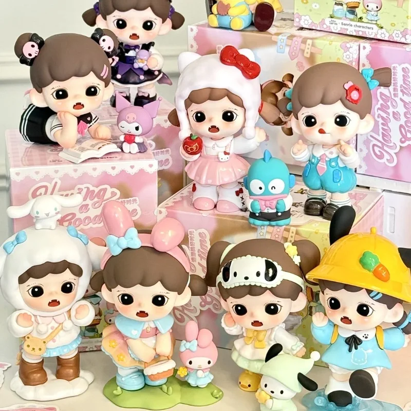 

Genuine Zoraa X Sanrio Co-Brand Roaming Good Time Series Blind Box Office Doll Desk Decor Collection Girls Gift Figure Toy Gift