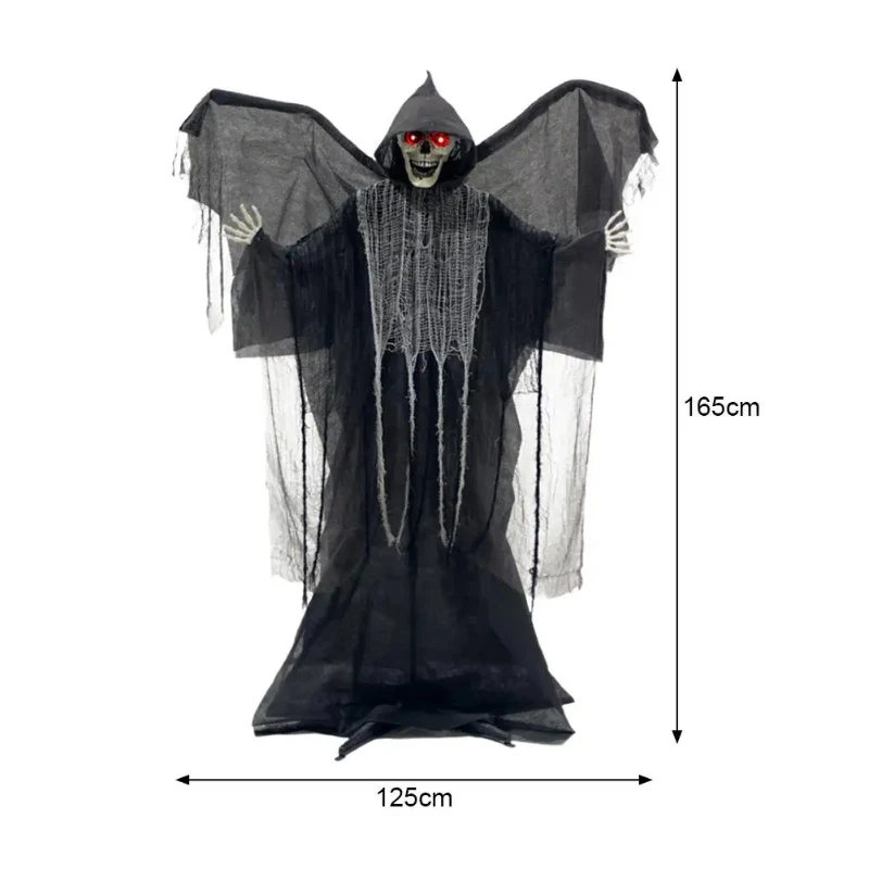 

Подставка для Хэллоуина, подвесной череп, скелет, модель призрака, украшения, ужас, уличное украшение дома с привидениями, подарки, игрушка