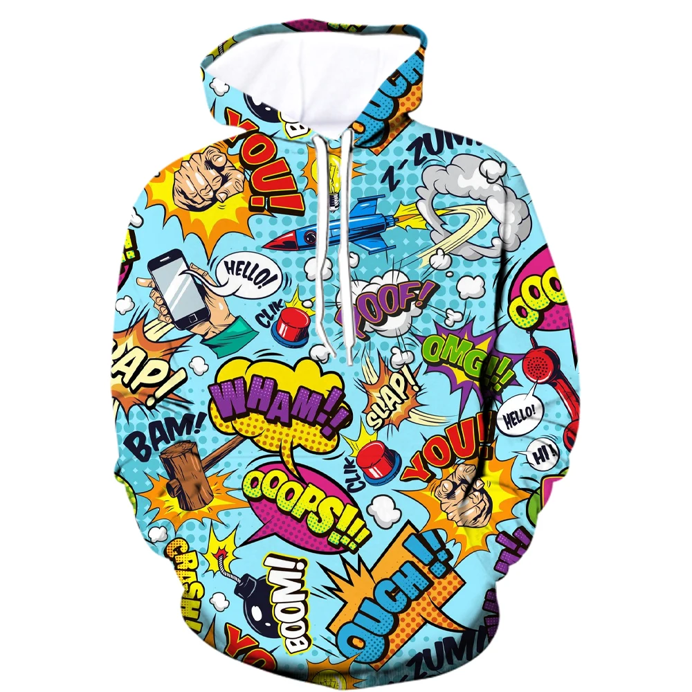 

Fashion Letter Print Men's Hoodies Autumn Daily Casual Long Sleeve Hooded Clothes Creative Personality Loose Comfortable Man Top