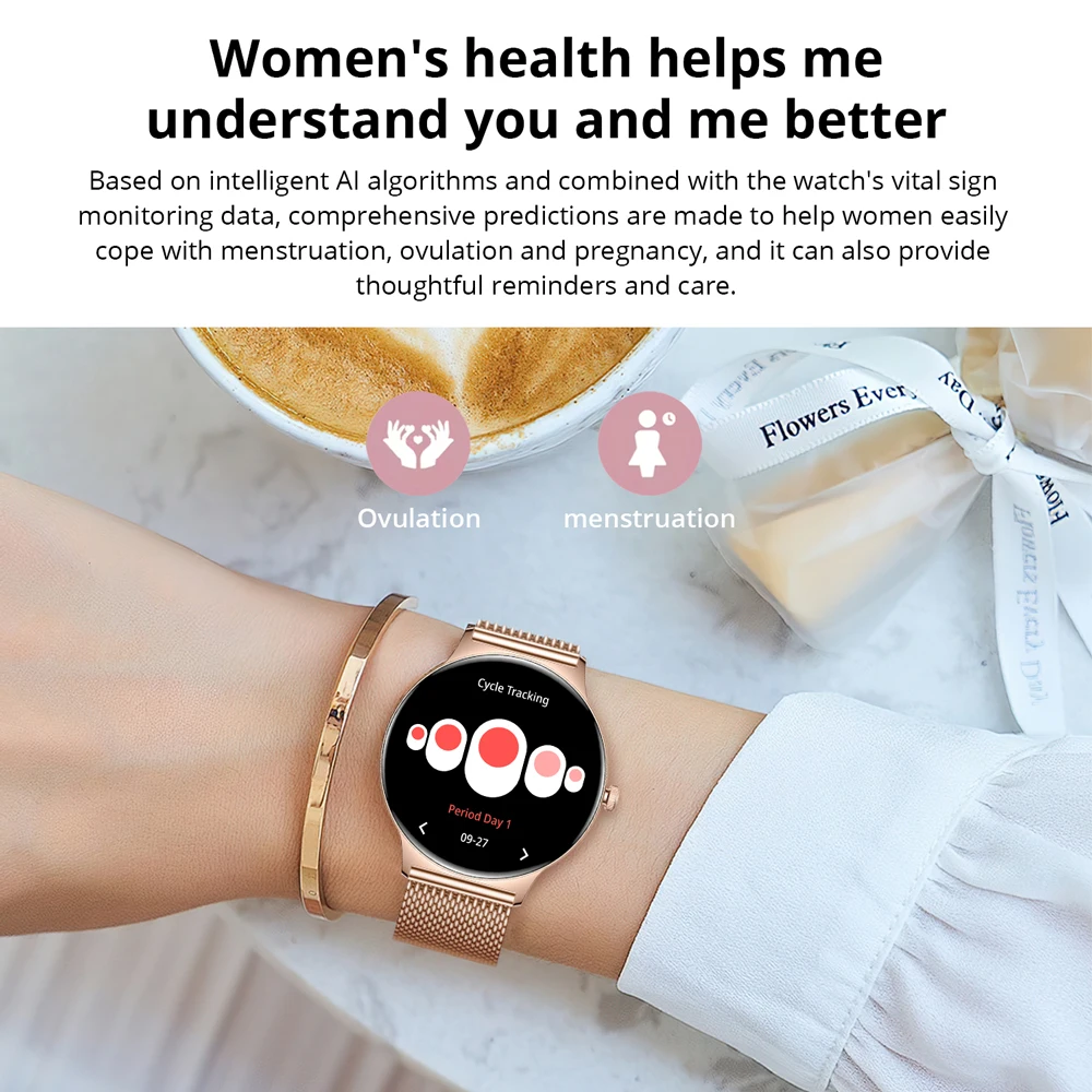 COLMI V89 Women's Smartwatch 1.43” AMOLED Display Bluetooth Phone Calls Health Tracker Waterproof Bluetooth Smart Watch