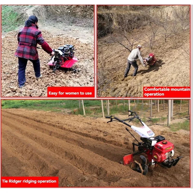 New Rotary Cultivator Gasoline Micro-Cultivator Tilling Soil And Loosening Soil Cultivator Small Ditching Rotary Cultivator Till