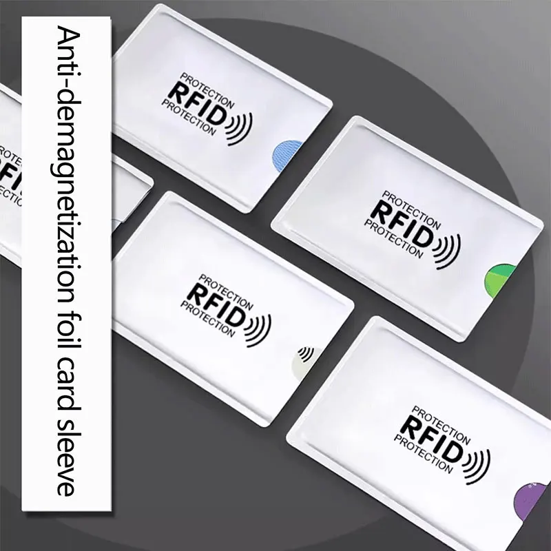 5/10 RFID blocking sleeves, used to protect credit cards and debit cards from identity theft safety sleeves for theft prevention
