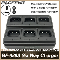 BF-888S Six Way Charger BAOFENG Walkie Talkie&Battery Multi Unit Chargers Base Suitable For BF-888S BF-777S BF-88ST BF-88A H-777