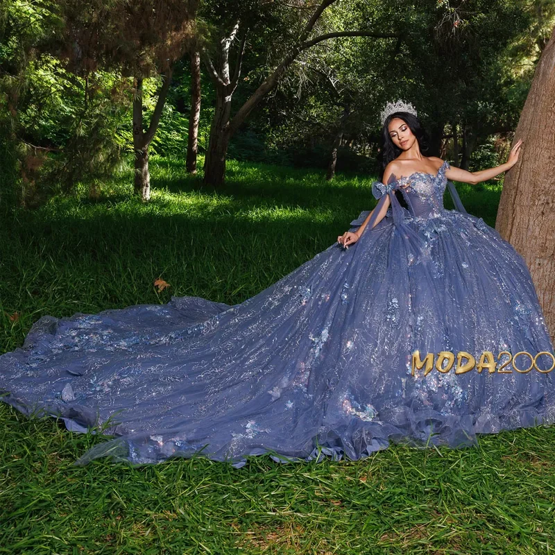 Luxury Quinceanera Dresses 3D Beading Floral Lace Dresses 15 Years Birthday Party Ball Gown