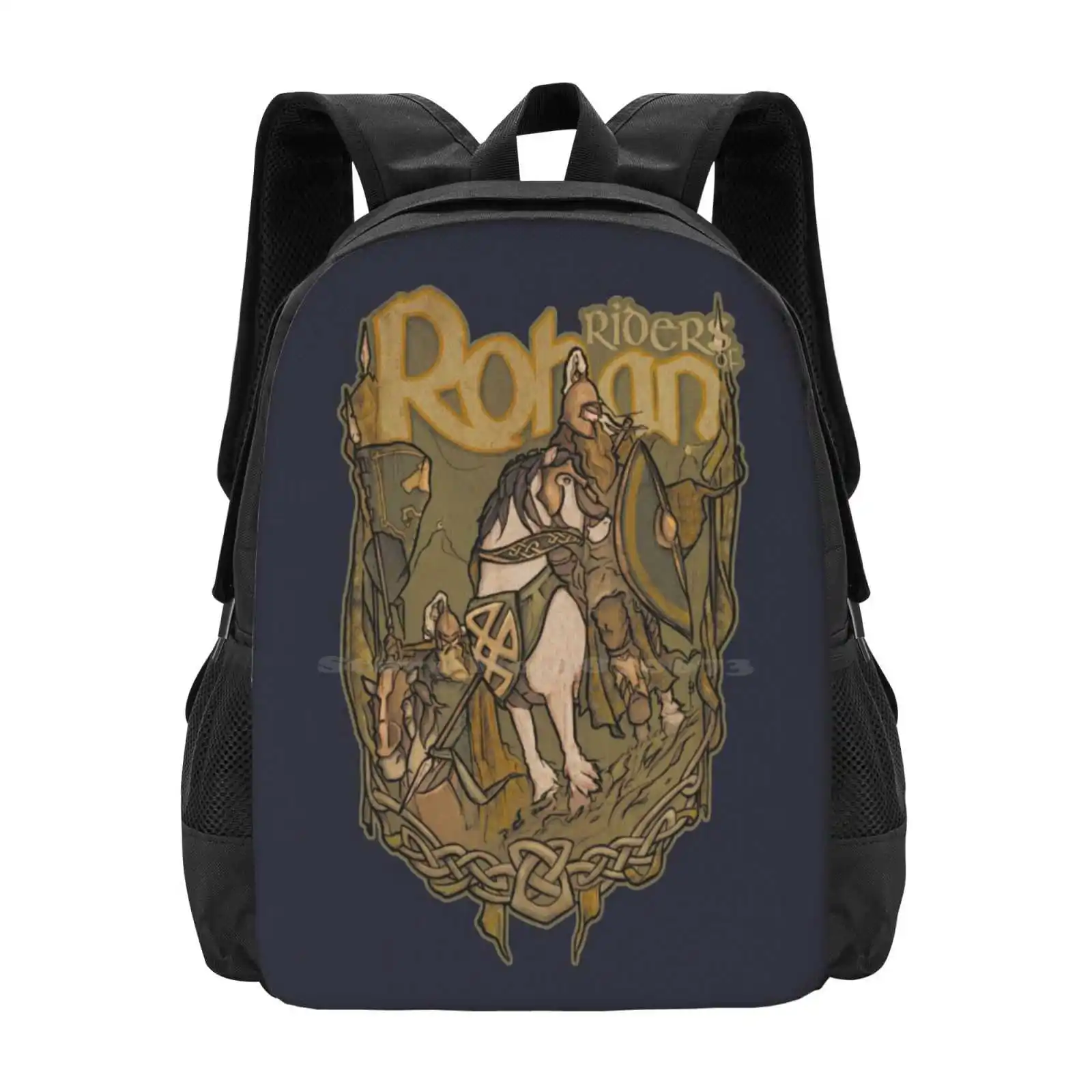 Riders Of Rohan Hot Sale Schoolbag Backpack Fashion Bags Gandalf Fantasy Frodo Middle Earth Jrr Tolkien Bilbo Aragorn Dragon