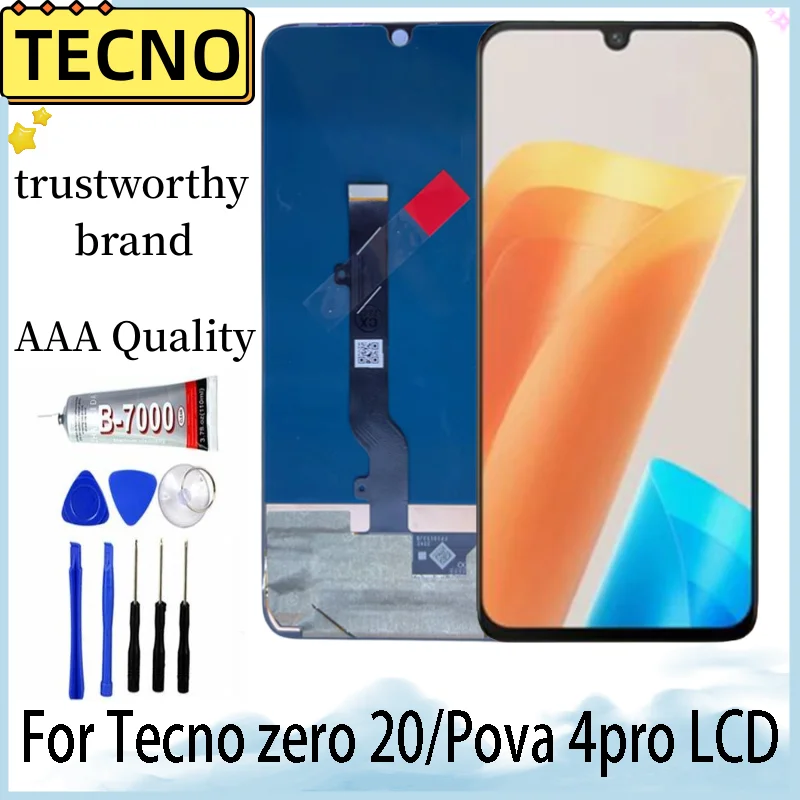100% Tested Original TFT6.7 Inch Black For Infinix Zero 20 Zero20 X6821 LCD Display Touch Screen Replacement Digitizer Assembly
