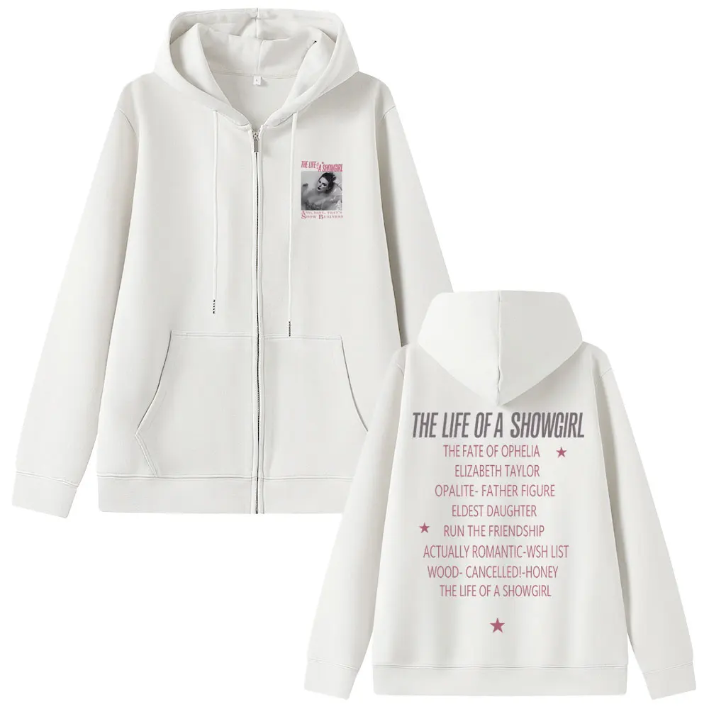 Толстовка на молнии The Life of A Showgirl для мужчин и женщин, модная повседневная негабаритная куртка на молнии, пальто унисекс, хлопковая толстовка на молнии в стиле ретро
