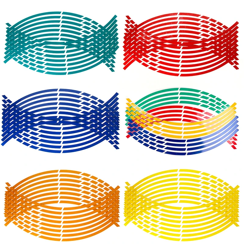 Pegatinas reflectantes para rueda de coche de motocicleta, tiras de cinta para llanta, calcomanías para Yamaha K, 17 y 18 pulgadas