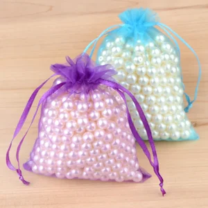 Túi organza có thể vẽ, túi quà tặng túi quà, túi trang sức, bán buôn, 100 pc/lô, 5*7 10 Bao bì Ngày bán hàng chính của Mẹ - №9