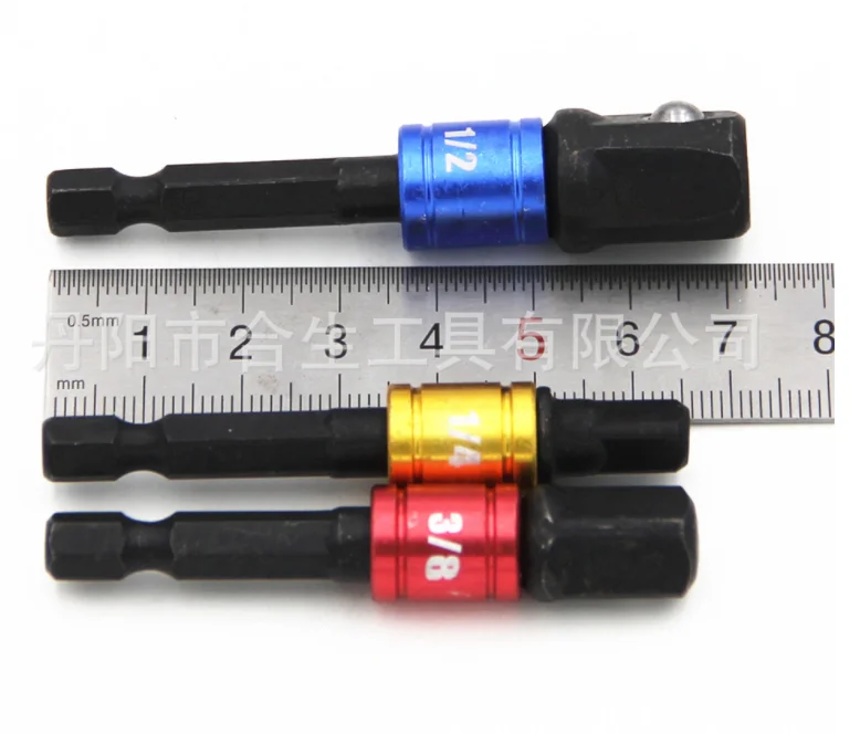 Adaptador de enchufe de acero al cromo vanadio, juego de brocas hexagonales de extensión, vástago ex a 1/4 \