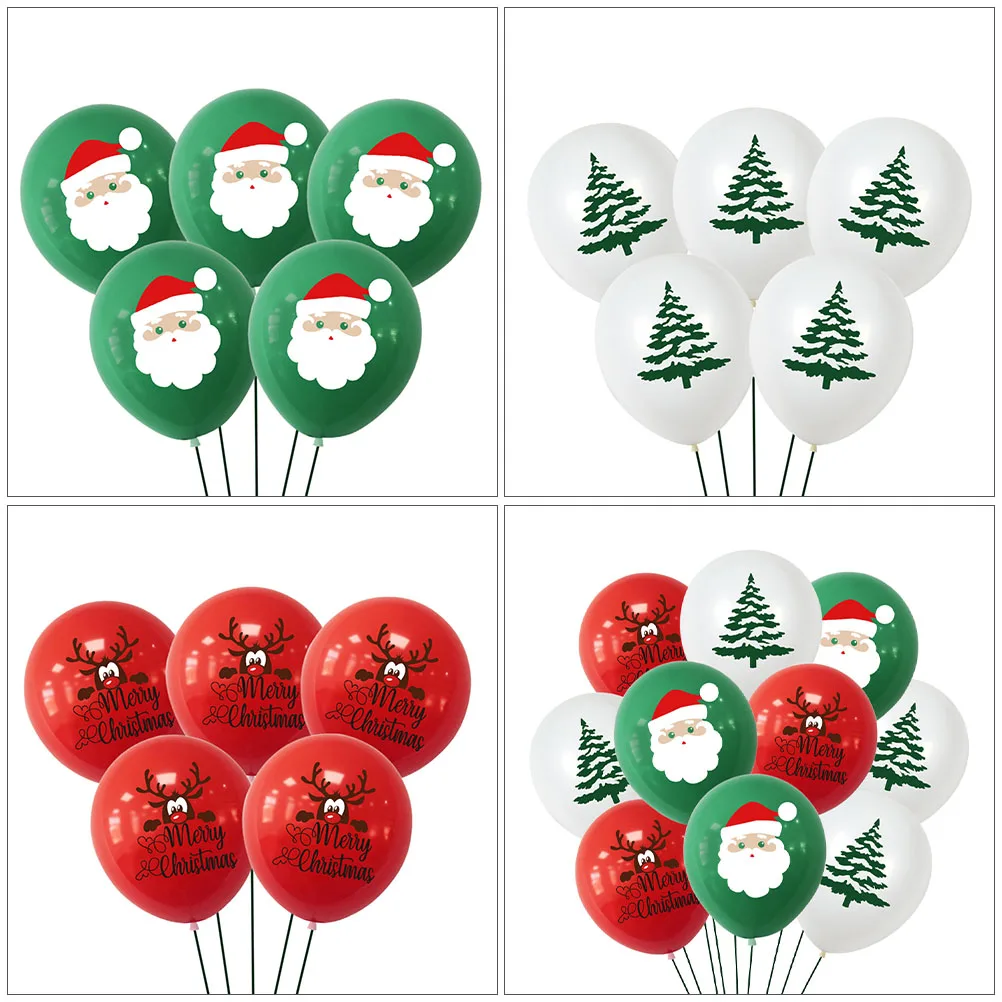 10 قطع من بالونات زينة عيد الميلاد، بالونات للعطلات، زينة الحفلات، مستحلب لحفلات الزفاف والأطفال