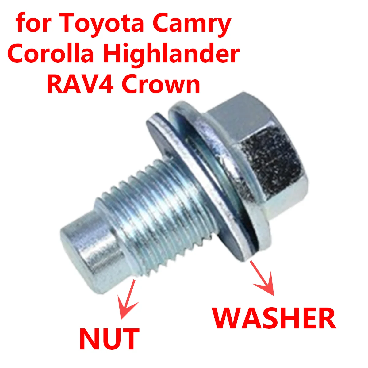 1Pc for Toyota Camry Corolla Highlander RAV4 Crown Car Oil Pan Drain Screw Bolt Plug Gasket