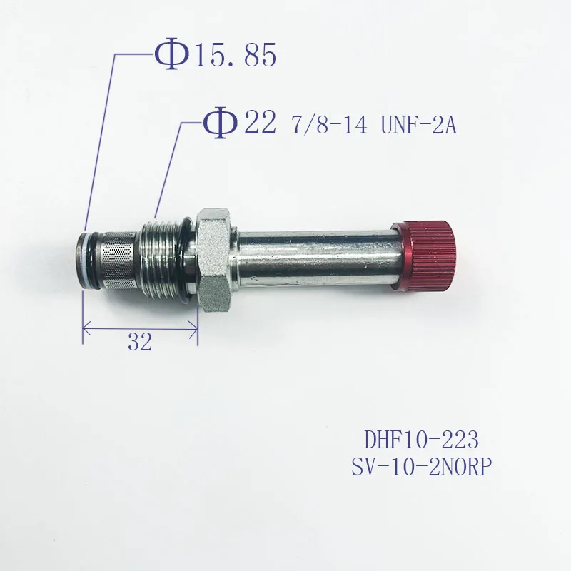 Two position two way threaded plug-in valve normally open electromagnetic hydraulic valve DHF10-223/SV2-10-2NORP