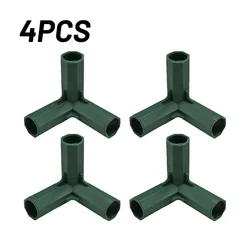 4Pcs 16mm Plastic Greenhouse Frame Building Connectors Outdoor Garden Structure Pole Joints Adapter DIY 3 Way