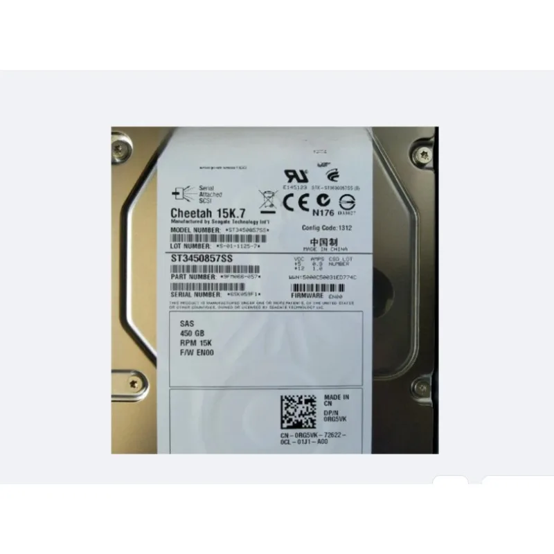 Original 450G 15K SAS 3.5-inch Server Hard Drive ST3450857SS 0R749K