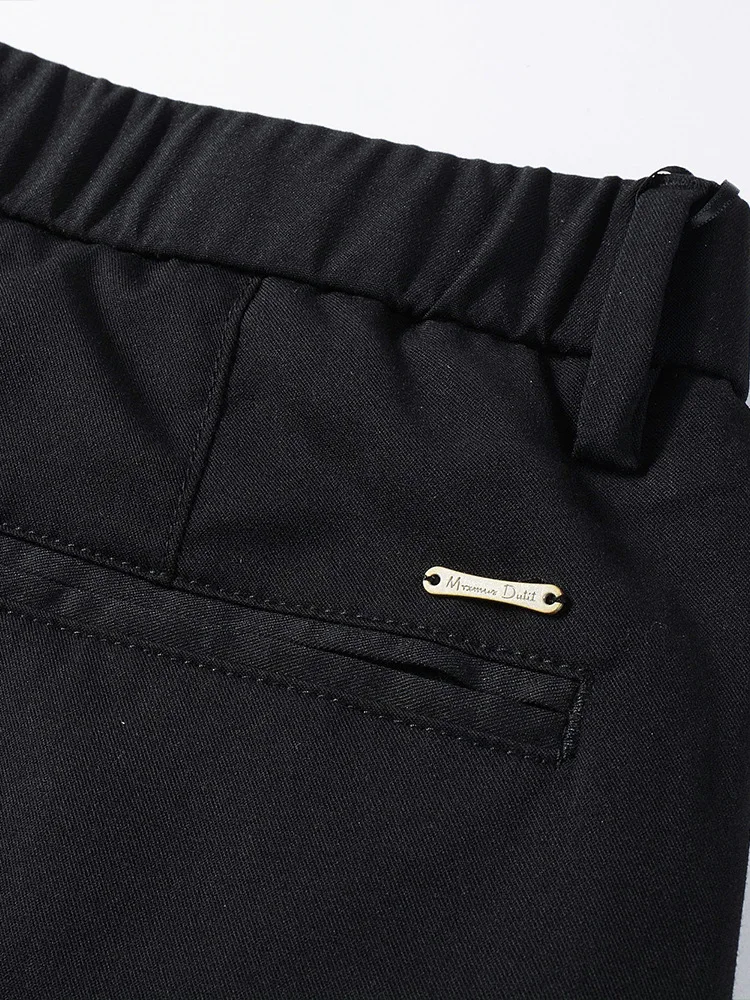 Dave&Di 2024 New Elastic Pants Long Western Straight Casual Pants Thin Men's Summer Pants