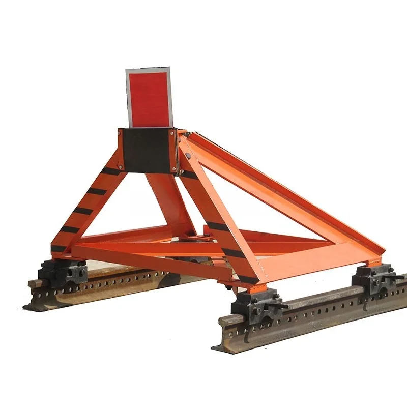 Hydraulic buffer station for light rail and subway trains