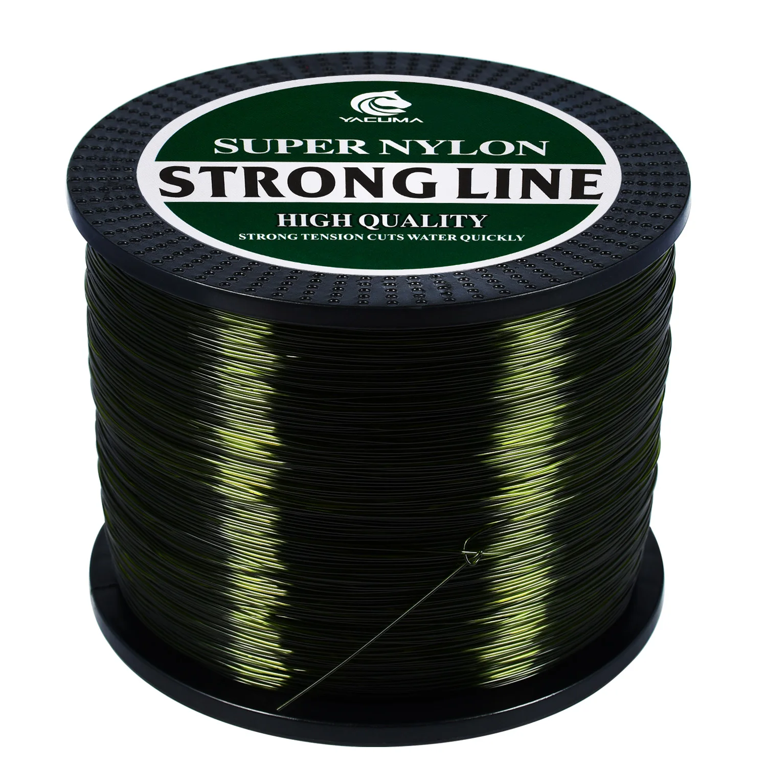 YACUMA 1000M-1093YDS Monofilament Angelschnur mit Fluorocarbon-Beschichtung Olivgrüne Nylonschnur für Ozean- und Flussangeln Zubehör