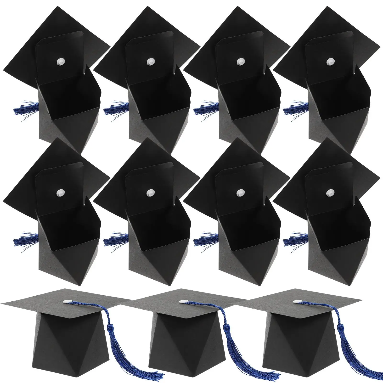 

50 Pcs Bachelor Hat Packing Box Candy for Graduation Party Sweets Container Holder Gift Favors Paper Delicate Case Premium