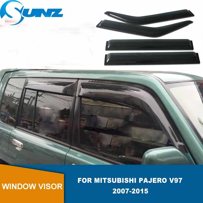 

Window Visor For Mitsubishi Pajero Montero V97 2007 2008 2009 2010 2011 2012 2013 2014 2015 Weathershield Sun Rain Guards SUNZ