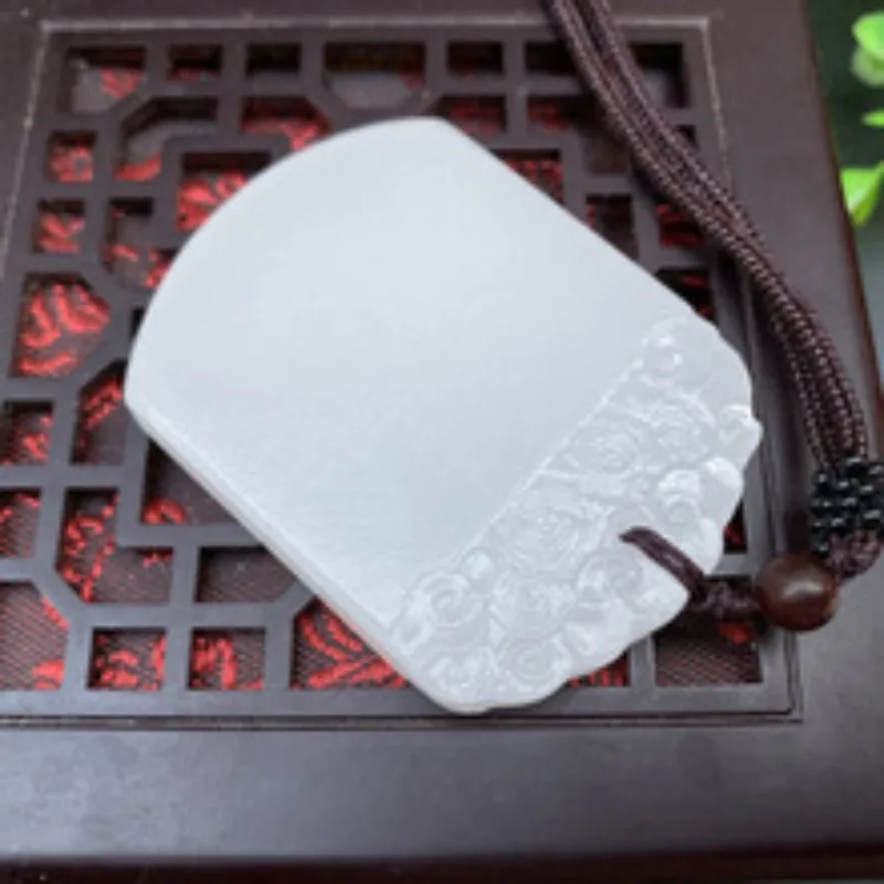 

New White Jade No Matter Brand Pendant, Men's and Women's Jade Pendant, Classic Necklace.