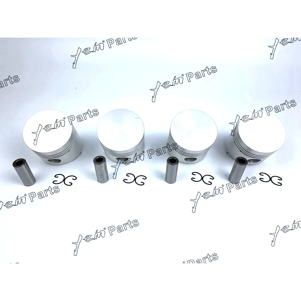 Hot Sell Pistons Set Oversize 82mm (+0.50mm) For Kubota V1702 x4 PCS Engine Parts