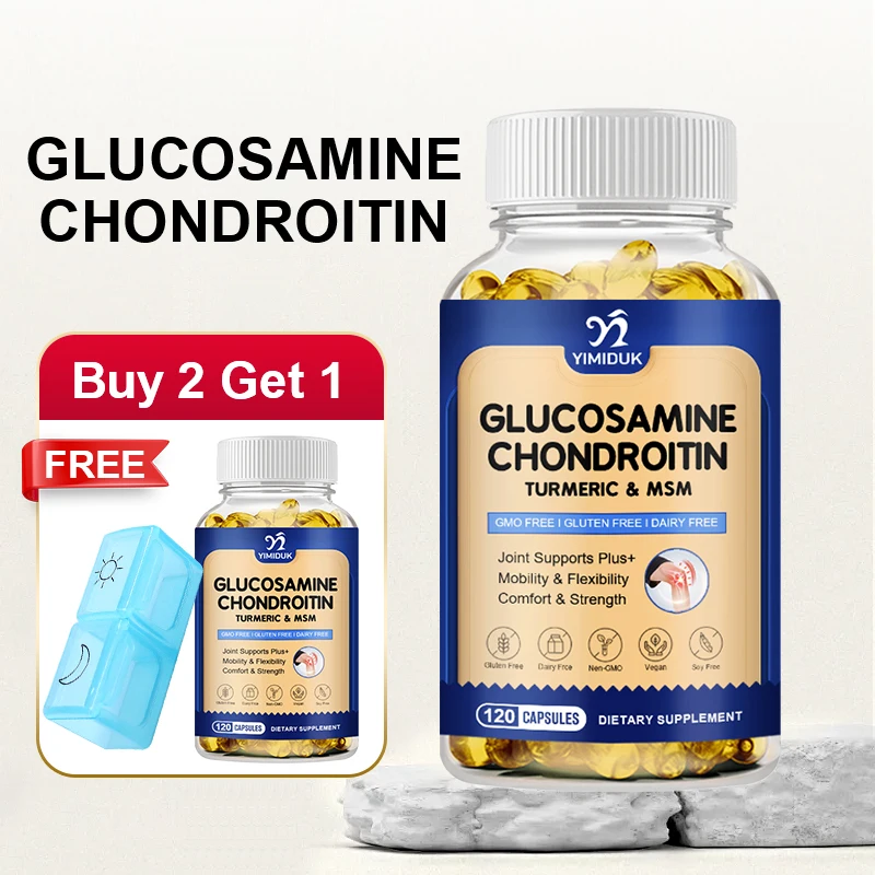 

YIMIDUK Glucosamine Chondroitin MSM Supplement, Supports Joint Strength, Mobility, Lubrication & Natural Joint Comfort Daily