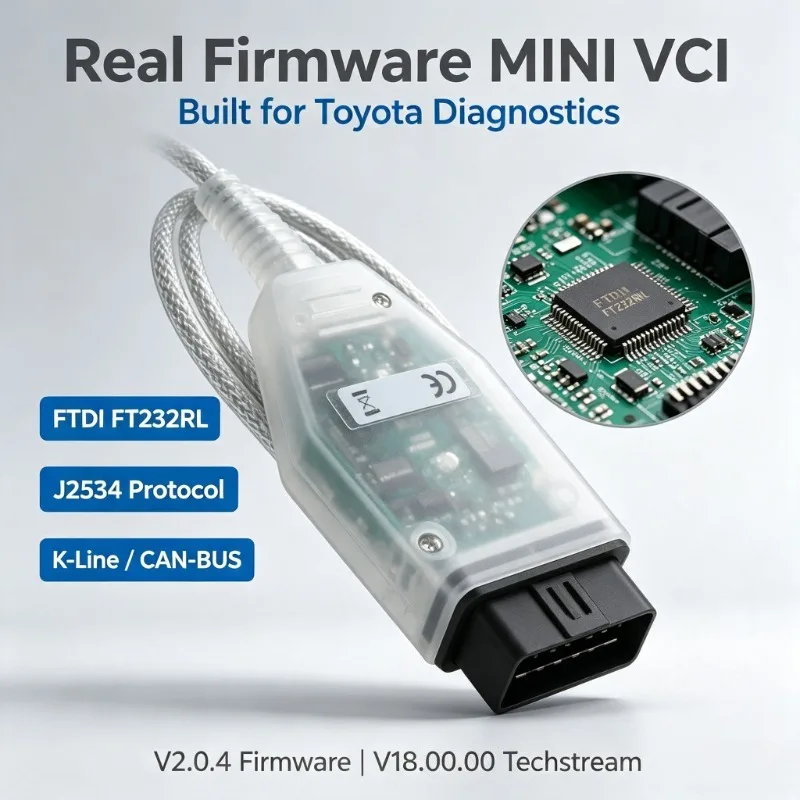 Vehicle Scan Interface V2.0.4 Firmware FT232RL Chip CAN & K-Line Code Reader