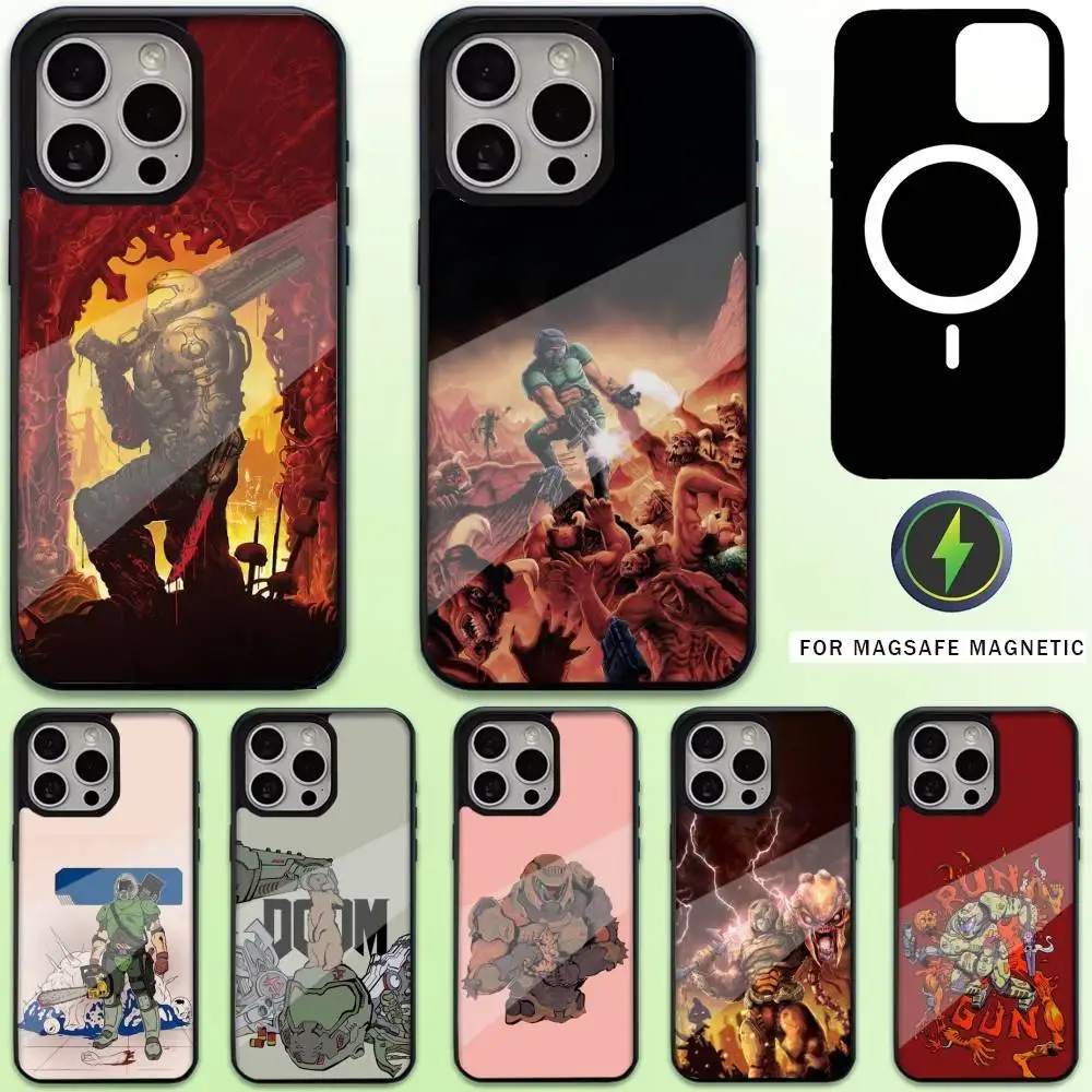 

Game D-Doom-s Phone Case For iPhone17,16,15,14,13,12,11 Plus,Pro Max Magnetic For Magsafe Wireless Charging