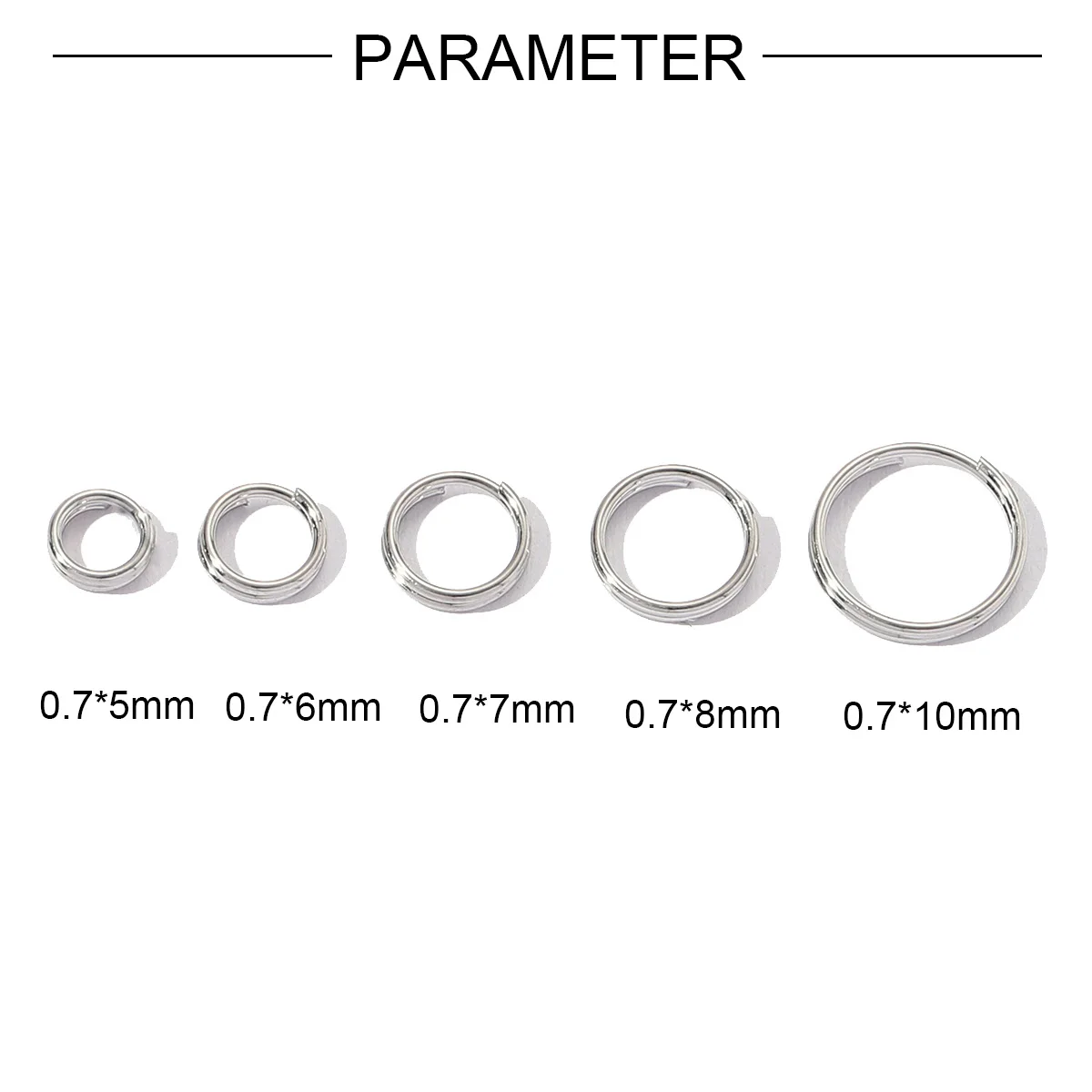 

1000pcs/ Lot Stainless Steel Split Ring Open Jump Rings Double Loops Split Rings Connectors for DIY Key Ring Jewelry Making