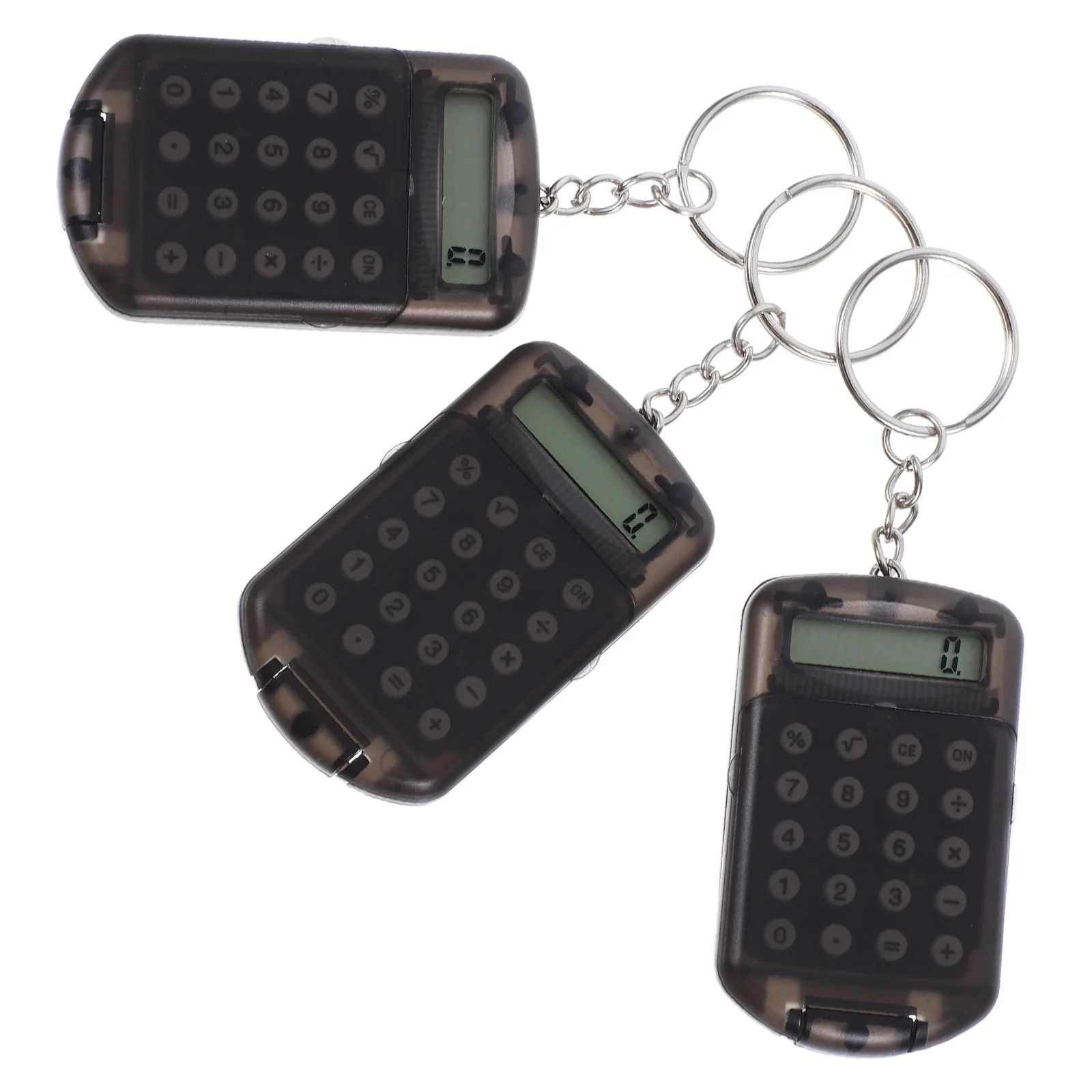 

3pcs Mini Keychain Calculator Portable Tool Small Electronic Gadget for Home School Use Lightweight ABS Design ULDIGI