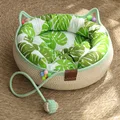 Green throw pillow