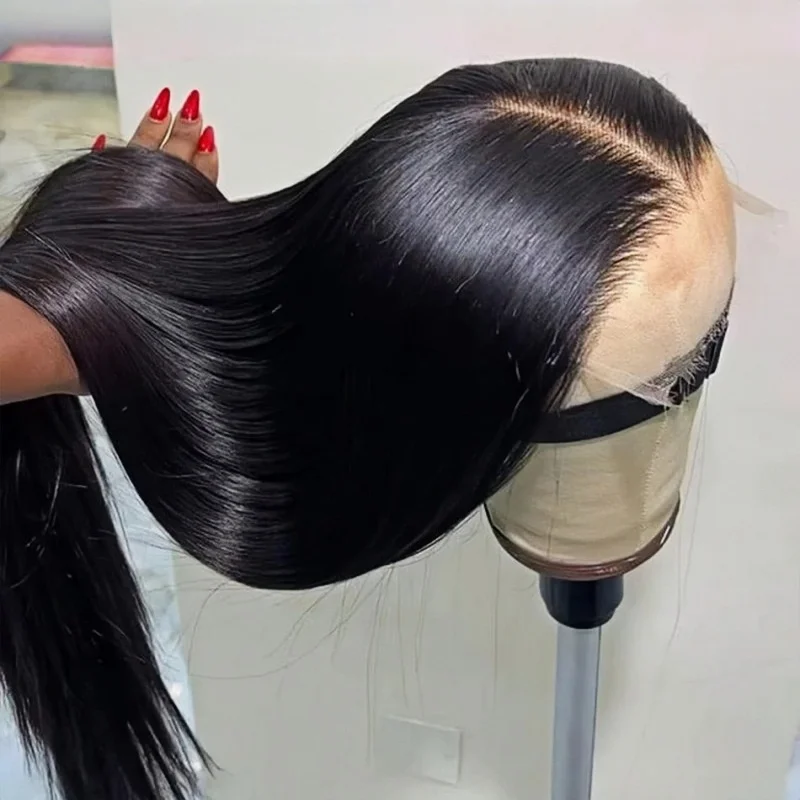 

13X6 парики фронта шнурка, человеческие волосы, предварительно выщипанные с детскими волосами, плотность 200, бесклеевые, прозрачные, HD, прямые парики фронта шнурка