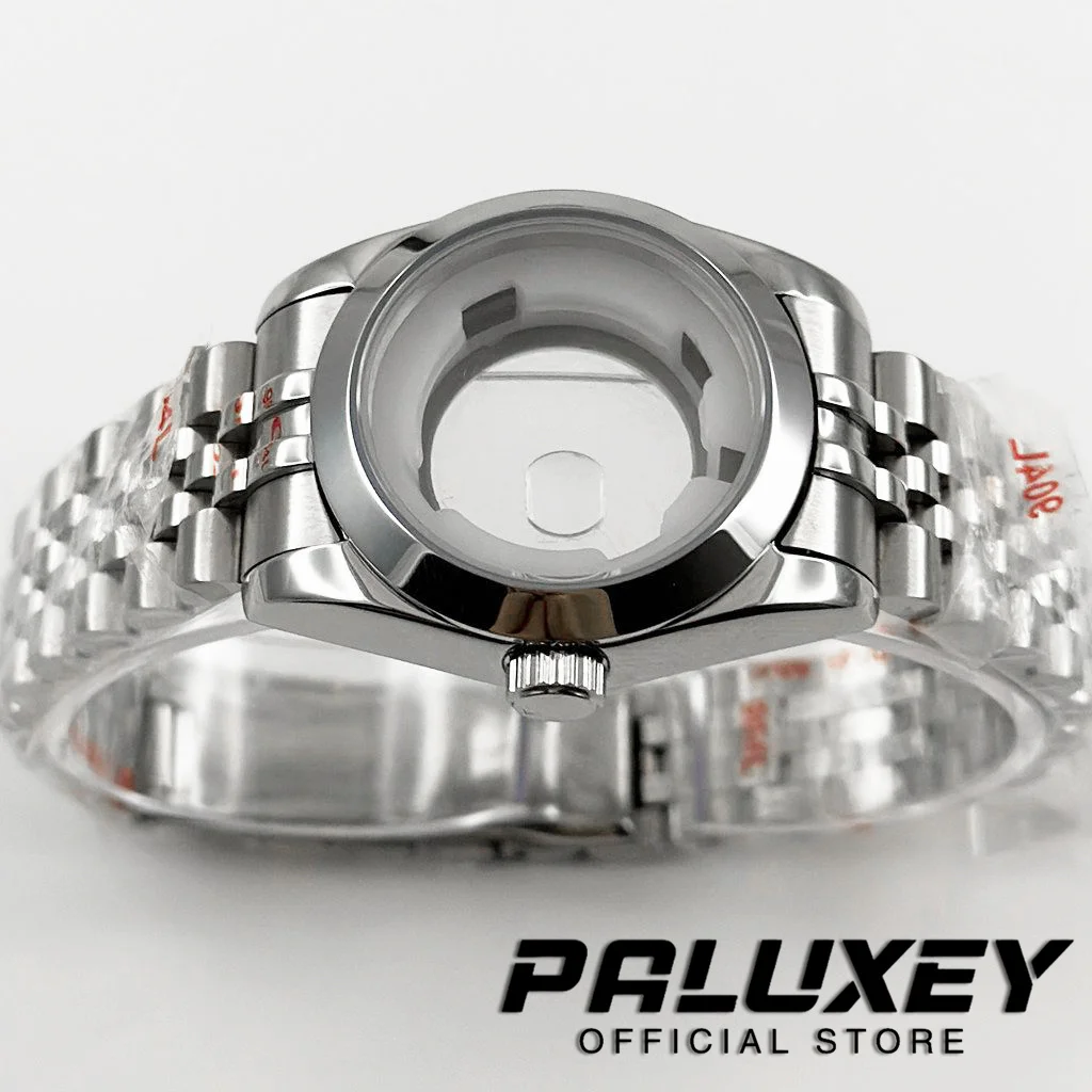 NH05 Silver 31MM Waterproof Sapphire Crystal Watch Case Stainless Steel Watch Case Ladies Women Watch for NH05 NH06 Movement - view 2